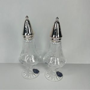 Stuart England Crystal Salt & Pepper Shakers